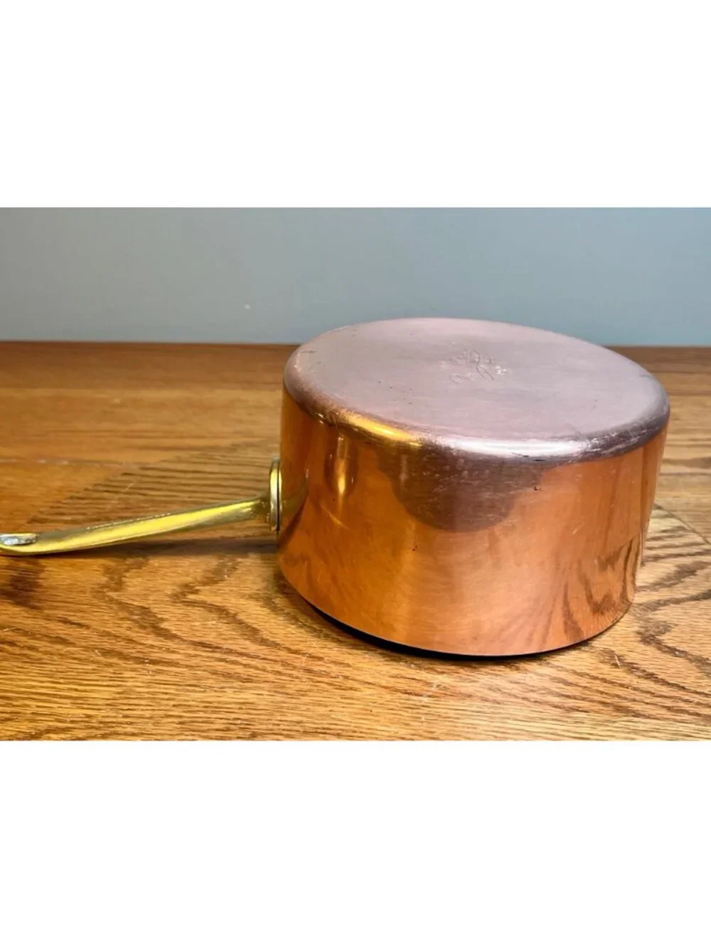 Vintage Paul Revere Ware 2 quart Copper Saucepan With Lid Brass Handles, Bice